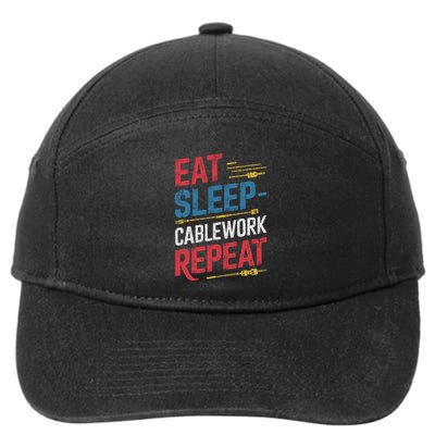 Sound Engineer Audio Visual Technician Funny Av Tech 7-Panel Snapback Hat