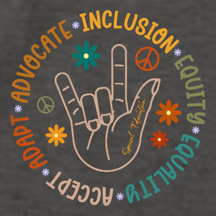 Special Education Autism Accept Equality Hippie Vector Backpack