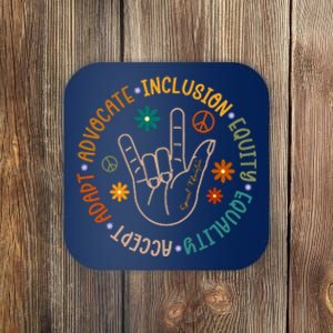 Special Education Autism Accept Equality Hippie Coaster