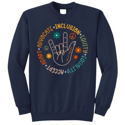 Special Education Autism Accept Equality Hippie Tall Sweatshirt