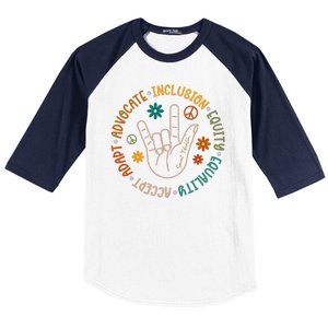 Special Education Autism Accept Equality Hippie Baseball Sleeve Shirt