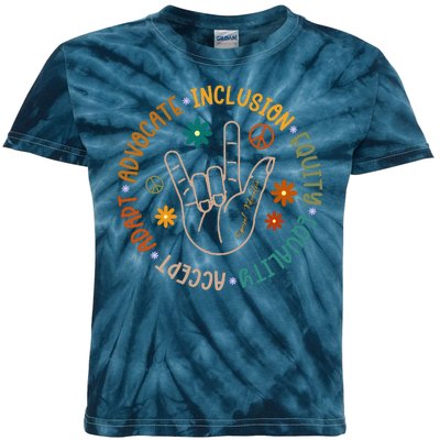 Special Education Autism Accept Equality Hippie Kids Tie-Dye T-Shirt