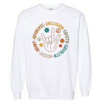 Special Education Autism Accept Equality Hippie Garment-Dyed Sweatshirt