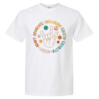 Special Education Autism Accept Equality Hippie Garment-Dyed Heavyweight T-Shirt