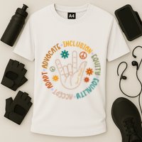 Special Education Autism Accept Equality Hippie Cooling Performance Crew T-Shirt