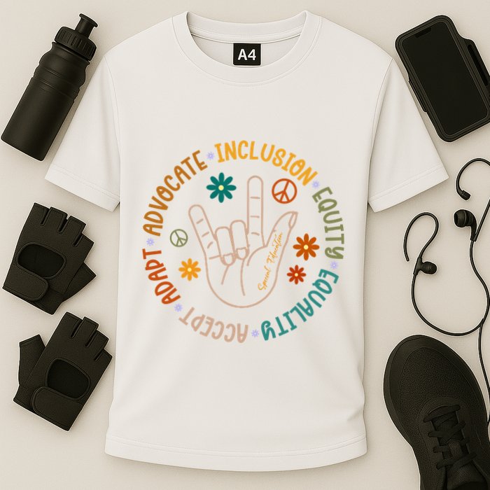 Special Education Autism Accept Equality Hippie Cooling Performance Crew T-Shirt