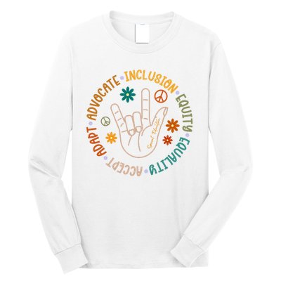 Special Education Autism Accept Equality Hippie Long Sleeve Shirt