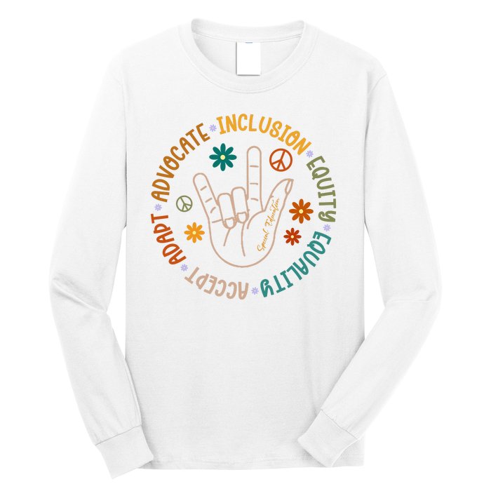 Special Education Autism Accept Equality Hippie Long Sleeve Shirt