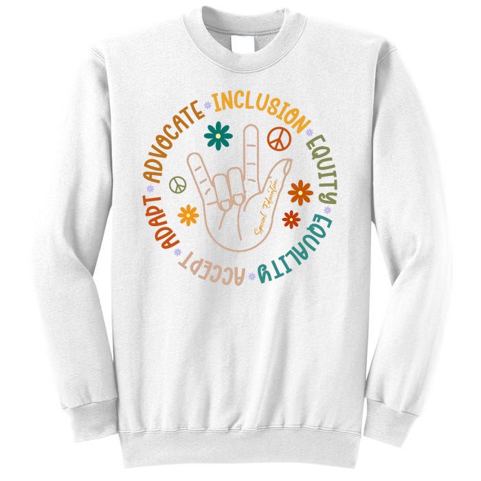 Special Education Autism Accept Equality Hippie Sweatshirt