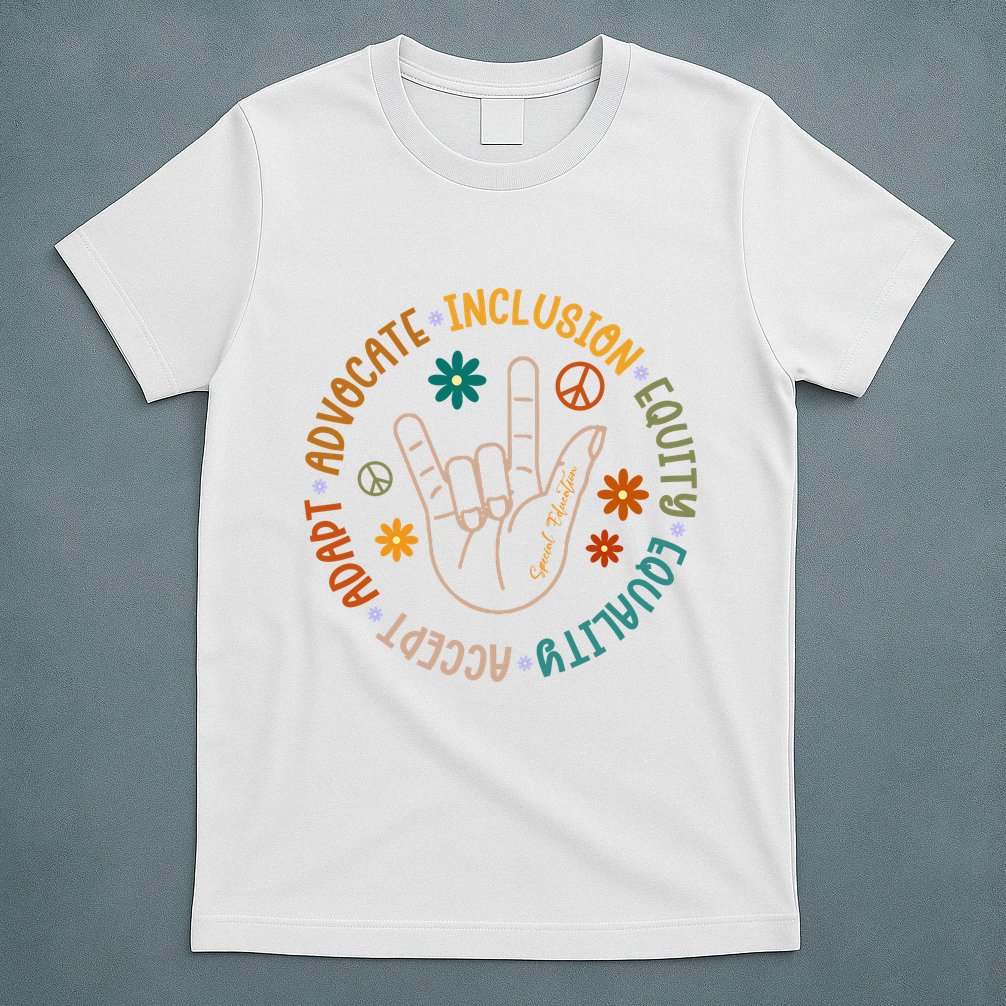 Special Education Autism Accept Equality Hippie T-Shirt