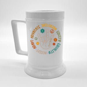 Special Education Autism Accept Equality Hippie Beer Stein