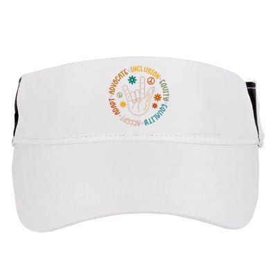 Special Education Autism Accept Equality Hippie Adult Drive Performance Visor