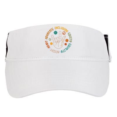 Special Education Autism Accept Equality Hippie Adult Drive Performance Visor