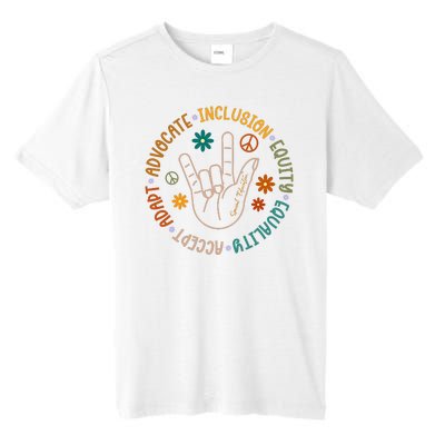 Special Education Autism Accept Equality Hippie Tall Fusion ChromaSoft Performance T-Shirt