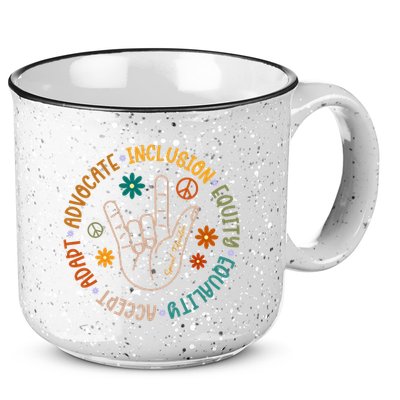 Special Education Autism Accept Equality Hippie 15oz Campfire Ceramic Mug
