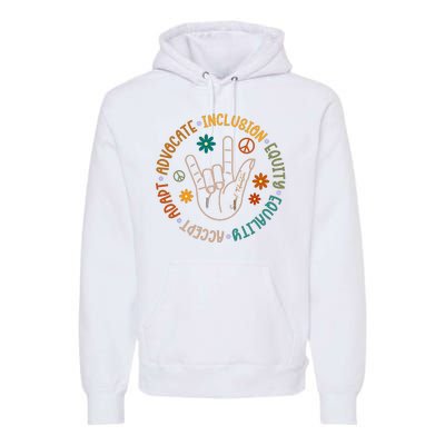 Special Education Autism Accept Equality Hippie Premium Hoodie