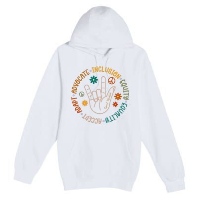 Special Education Autism Accept Equality Hippie Premium Pullover Hoodie