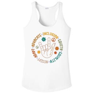 Special Education Autism Accept Equality Hippie Ladies PosiCharge Competitor Racerback Tank