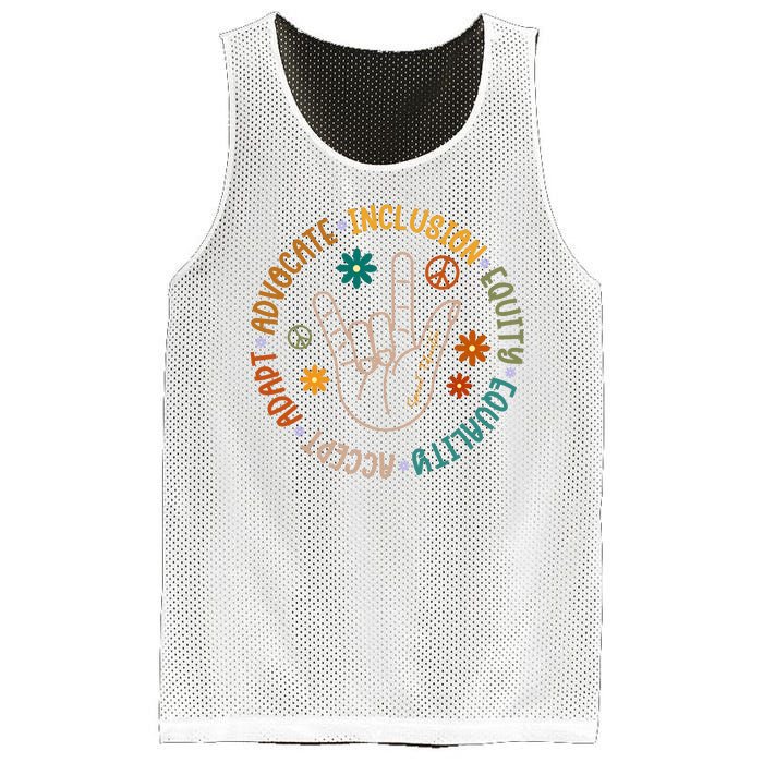 Special Education Autism Accept Equality Hippie Mesh Reversible Basketball Jersey Tank