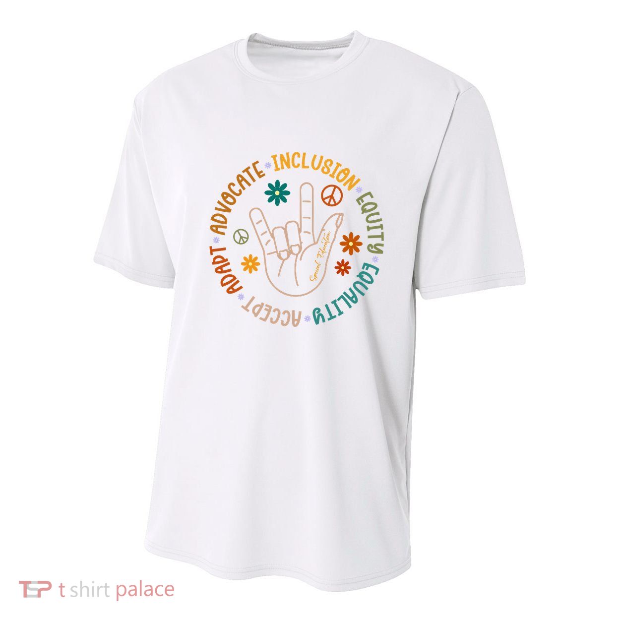 Special Education Autism Accept Equality Hippie Youth Performance Sprint T-Shirt