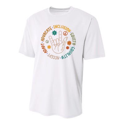 Special Education Autism Accept Equality Hippie Youth Performance Sprint T-Shirt