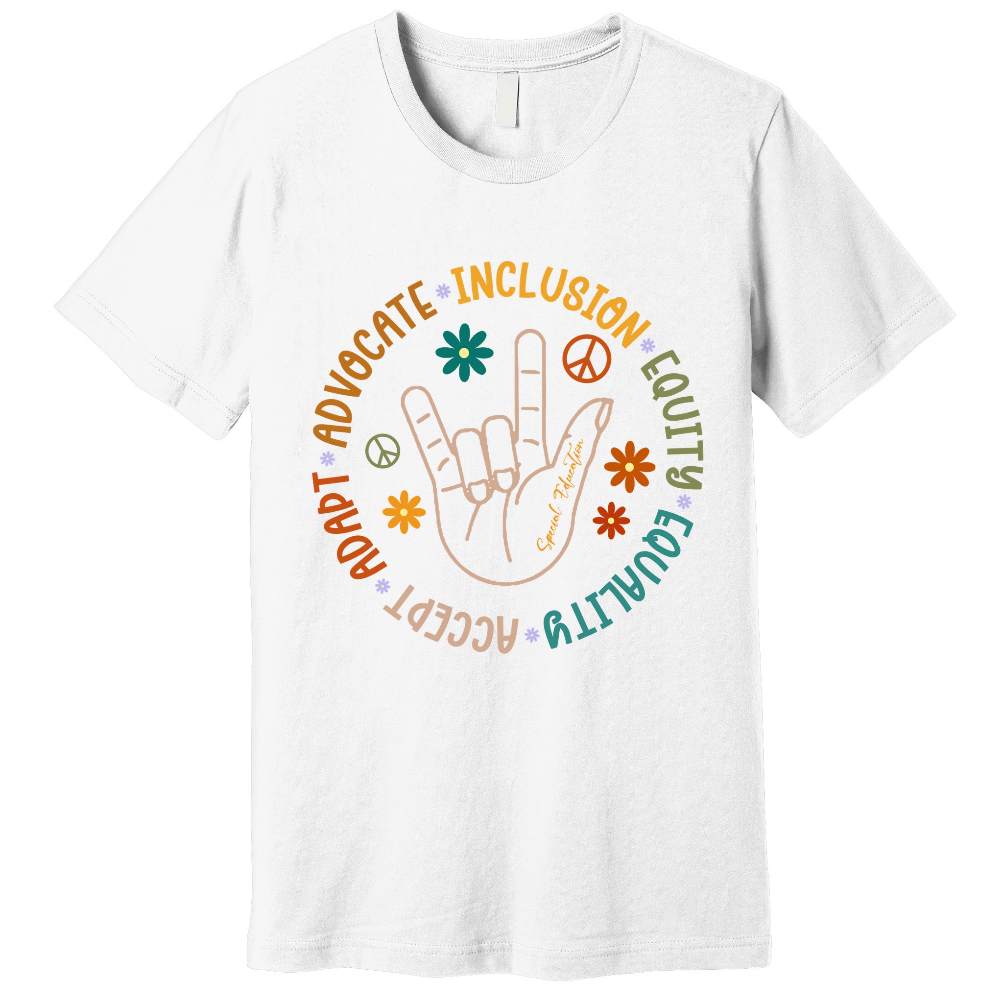Special Education Autism Accept Equality Hippie Premium T-Shirt
