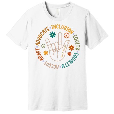 Special Education Autism Accept Equality Hippie Premium T-Shirt