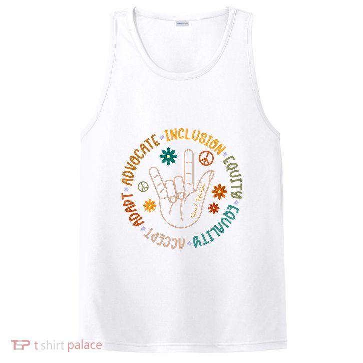 Special Education Autism Accept Equality Hippie PosiCharge Competitor Tank