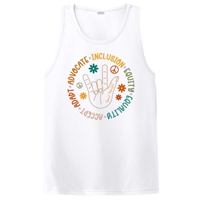 Special Education Autism Accept Equality Hippie PosiCharge Competitor Tank