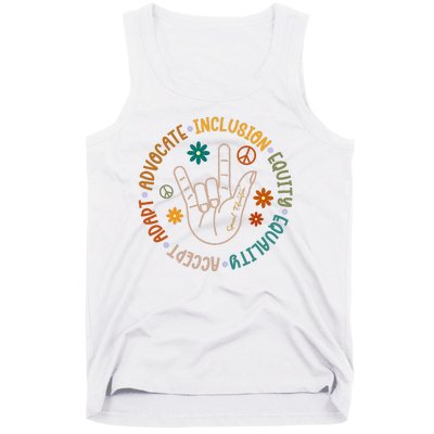 Special Education Autism Accept Equality Hippie Tank Top