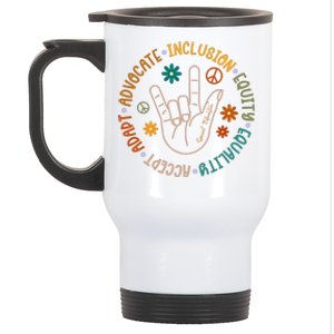 Special Education Autism Accept Equality Hippie Stainless Steel Travel Mug