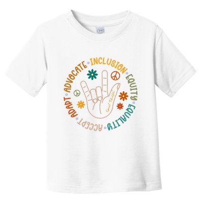 Special Education Autism Accept Equality Hippie Toddler T-Shirt