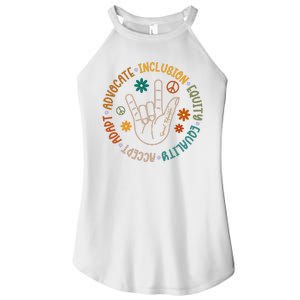 Special Education Autism Accept Equality Hippie Women's Perfect Tri Rocker Tank