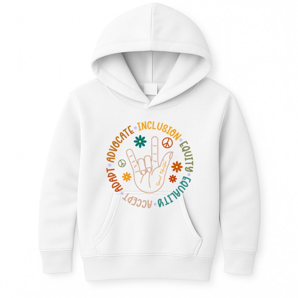Special Education Autism Accept Equality Hippie Kids Hoodie