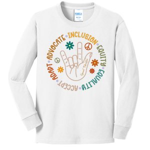 Special Education Autism Accept Equality Hippie Kids Long Sleeve Shirt