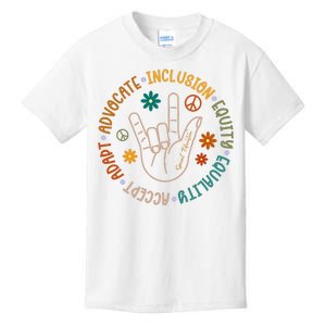 Special Education Autism Accept Equality Hippie Kids T-Shirt