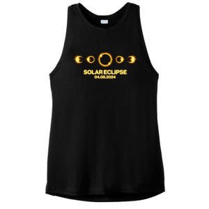 Solar Eclipse April 08 2024 Ladies PosiCharge Tri-Blend Wicking Tank