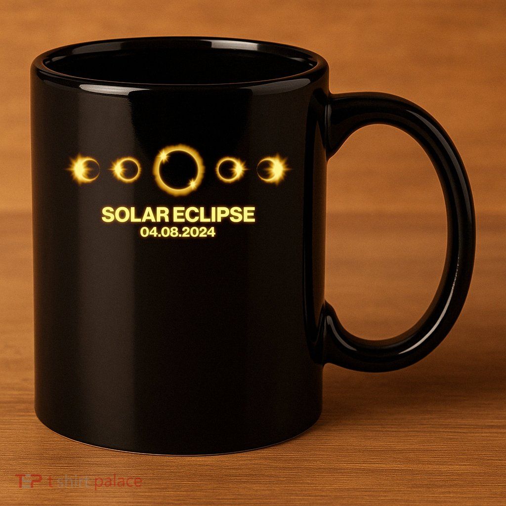 Solar Eclipse April 08 2024 11oz C Handle Ceramic Mug