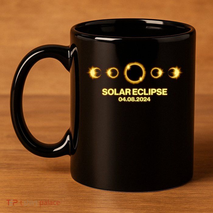 Solar Eclipse April 08 2024 11oz C Handle Ceramic Mug