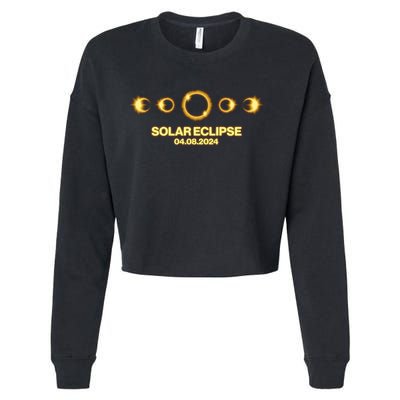 Solar Eclipse April 08 2024 Cropped Pullover Crew