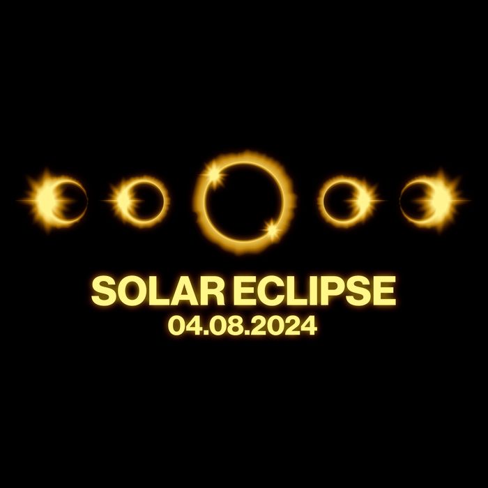 Solar Eclipse April 08 2024 Wool Snapback Cap