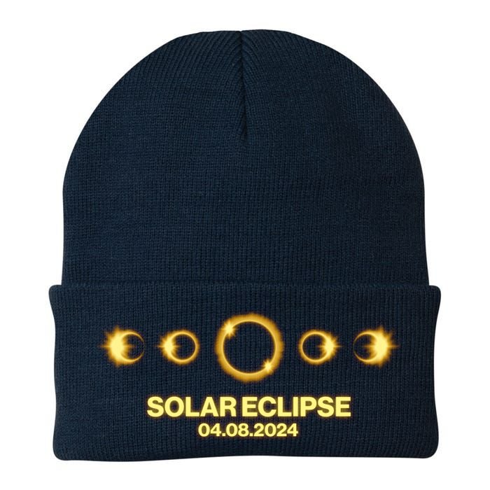 Solar Eclipse April 08 2024 Knit Cap Winter Beanie