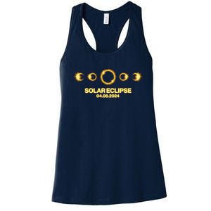 Solar Eclipse April 08 2024 Women's Racerback Tank