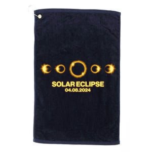 Solar Eclipse April 08 2024 Platinum Collection Golf Towel