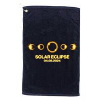 Solar Eclipse April 08 2024 Platinum Collection Golf Towel