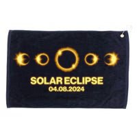 Solar Eclipse April 08 2024 Grommeted Golf Towel