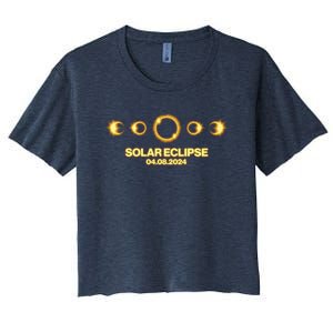 Solar Eclipse April 08 2024 Women's Crop Top Tee