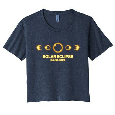Solar Eclipse April 08 2024 Crop Top