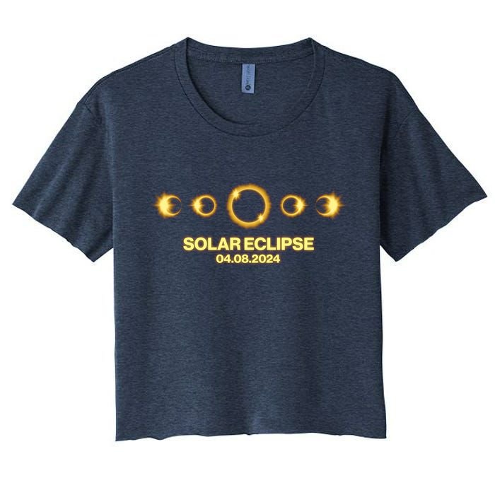 Solar Eclipse April 08 2024 Crop Top