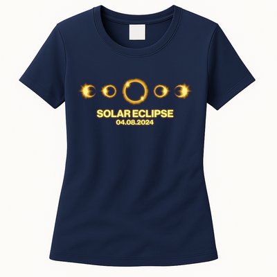 Solar Eclipse April 08 2024 Womens T-Shirt